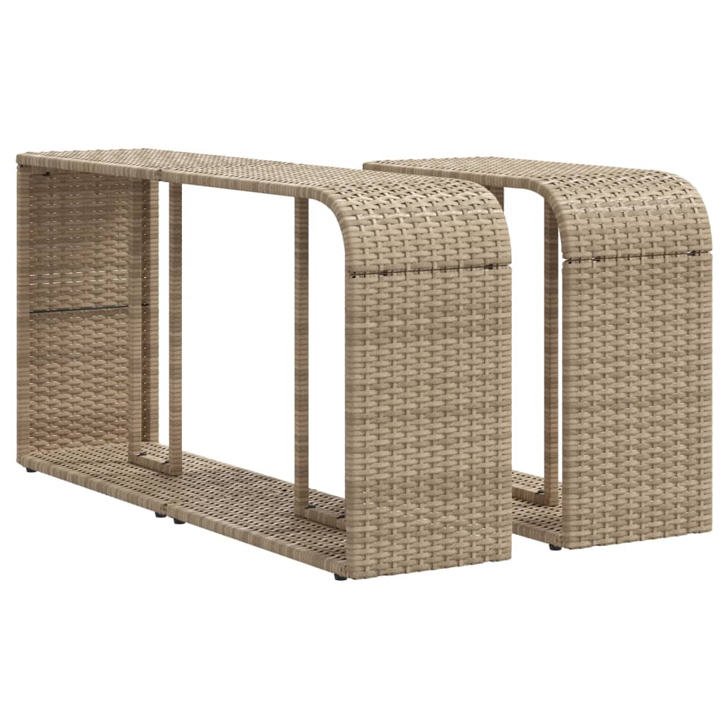 Set Divani da Giardino 11 pz con Cuscini Beige in Polyrattan | homemem39