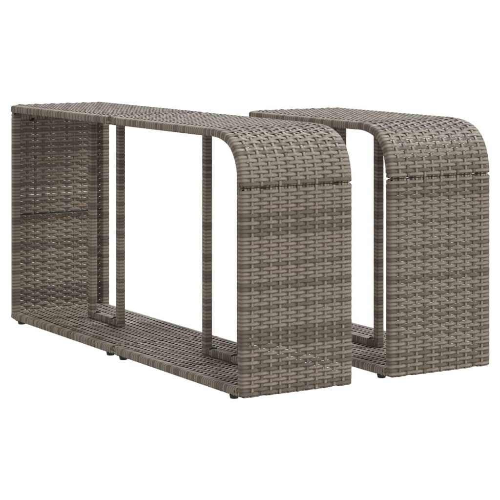 Set Divani da Giardino 11 pz con Cuscini in Polyrattan Grigio | homemem39