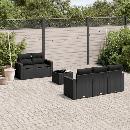 Set Divano da Giardino 6 pz con Cuscini in Polyrattan