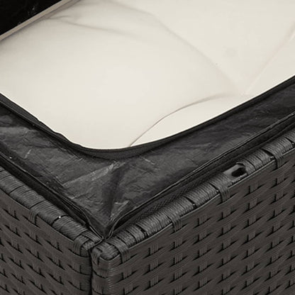 Set Divani da Giardino con Cuscini 8 pz Nero in Polyrattan | homemem39