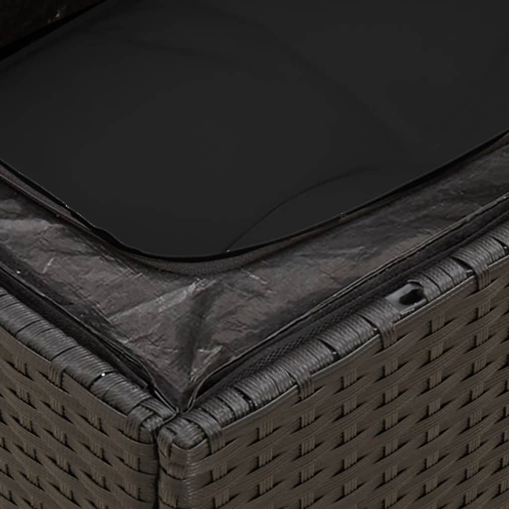Set Divani da Giardino con Cuscini 8 pz Nero in Polyrattan | homemem39