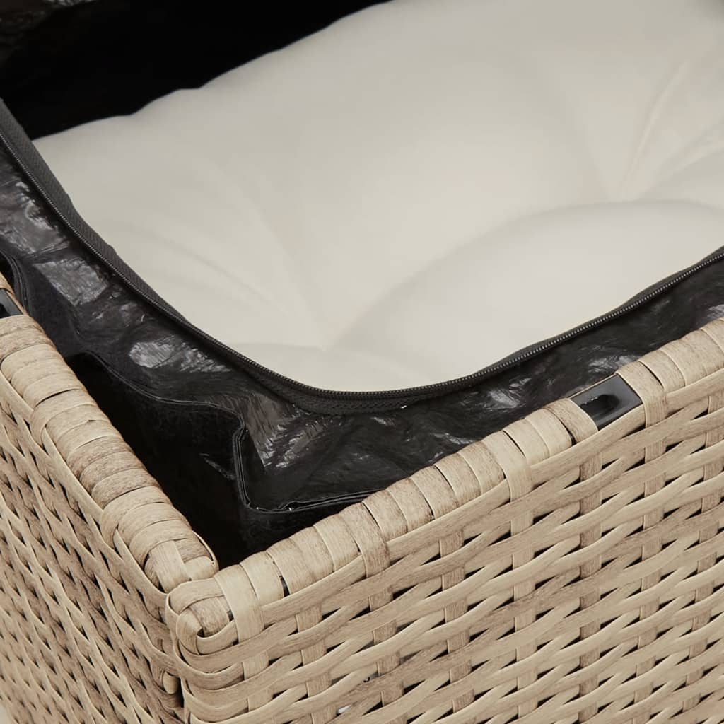 Set Divano da Giardino 8 pz con Cuscini Beige in Polyrattan | homemem39