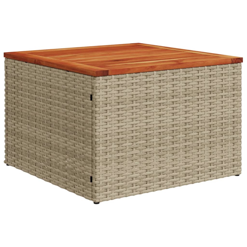 Set Divano da Giardino 9 pz con Cuscini Beige in Polyrattan | homemem39