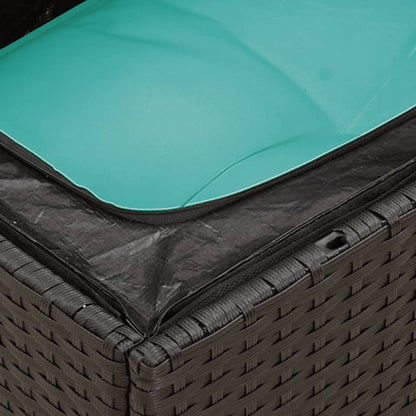 Set Divani da Giardino 9 pz con Cuscini Nero in Polyrattan | homemem39