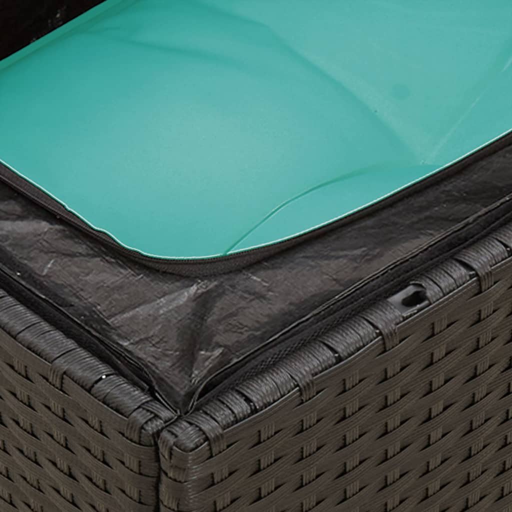 Set Divani da Giardino 7 pz con Cuscini Nero in Polyrattan | homemem39