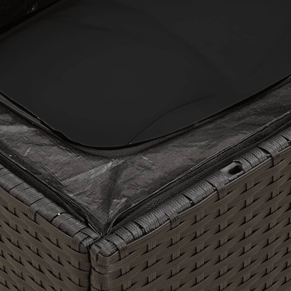 Set Divani da Giardino 13pz con Cuscini Nero in Polyrattan | homemem39