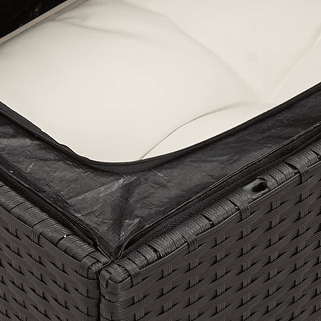 Set Divani da Giardino 14pz con Cuscini in Polyrattan Nero | homemem39