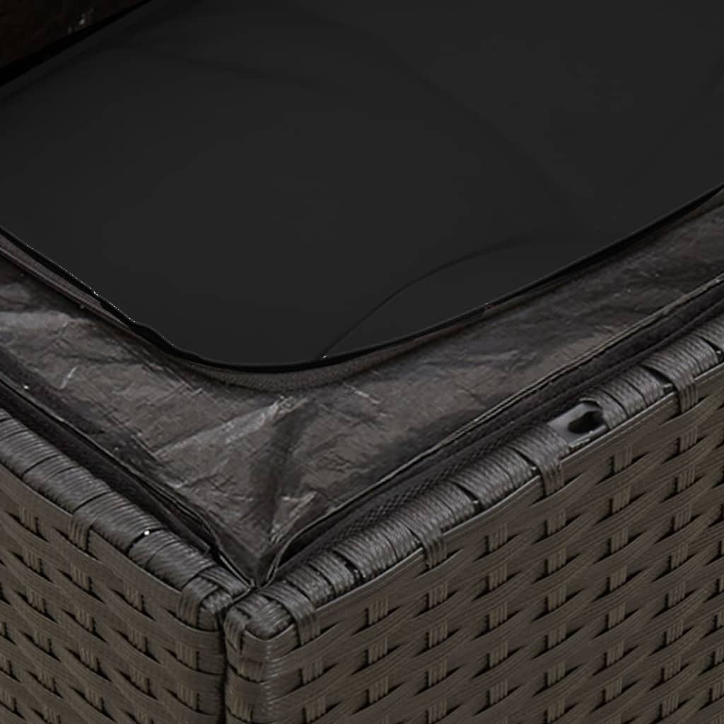 Set Divani da Giardino 12 pz con Cuscini Nero in Polyrattan | homemem39