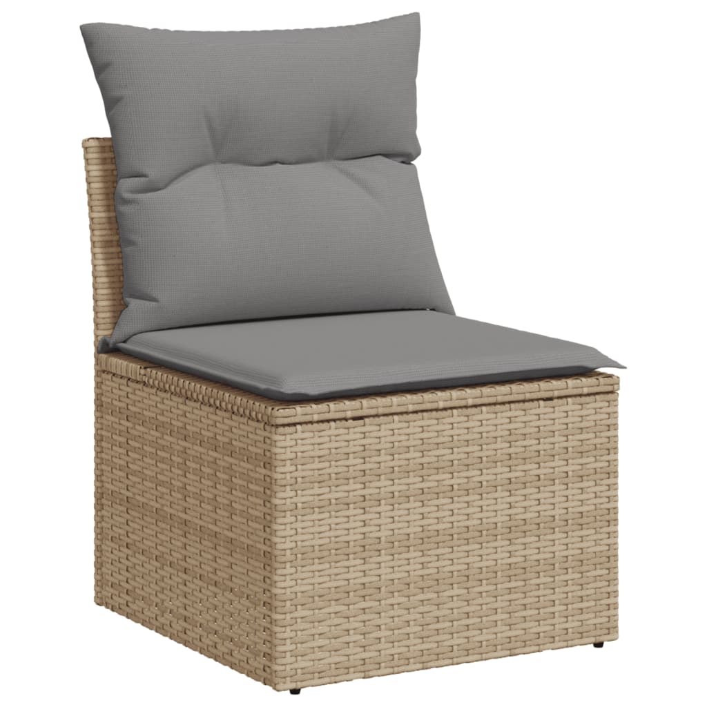 Set Divano da Giardino 7 pz con Cuscini Beige Misto Polyrattan - homemem39