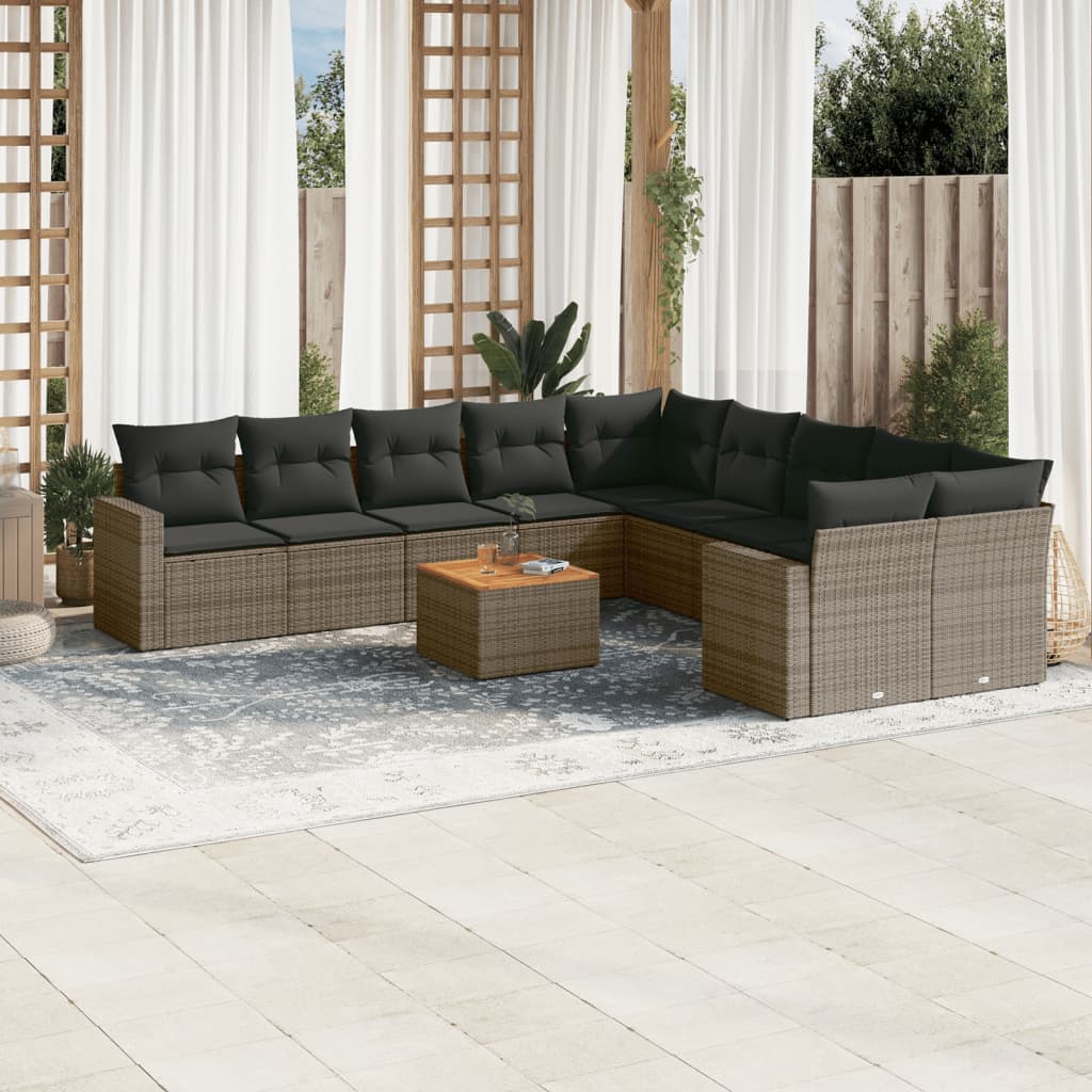Patio Sofa Set 10-Posti Grey and Dark Grey