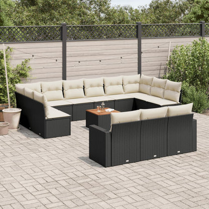 Set Divani da Giardino 14pz con Cuscini in Polyrattan