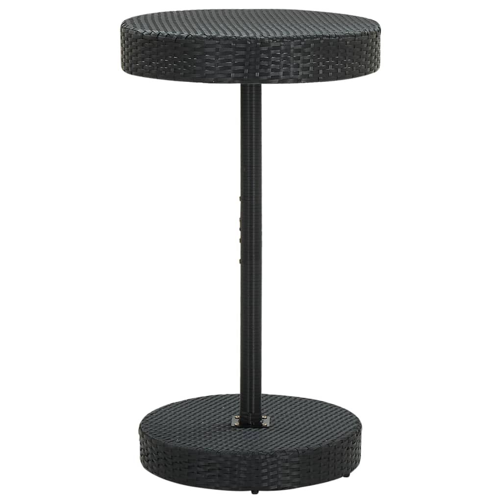Set Bar da Giardino 3 pz con Cuscini in Polyrattan Nero | homemem39