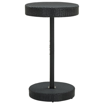 Set Bar da Giardino 3 pz con Cuscini in Polyrattan Nero - homemem39