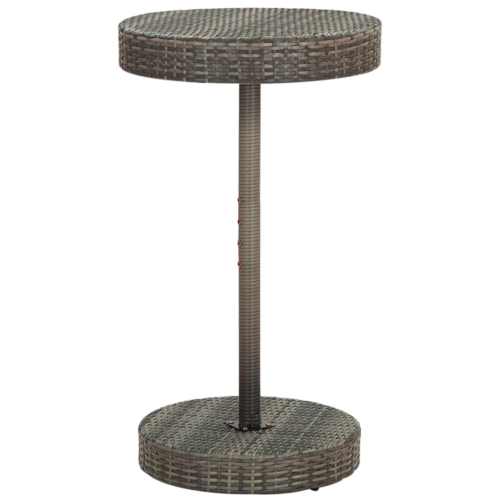 Set Bar da Giardino 3pz con Cuscini Grigio in Polyrattan | homemem39