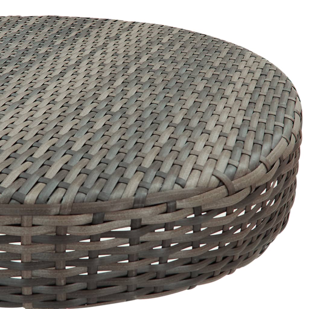 Set Bar da Giardino 3pz con Cuscini Grigio in Polyrattan | homemem39