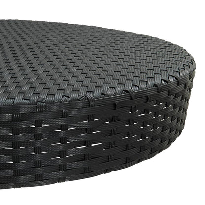 Set Bar da Giardino 5 pz con Cuscini in Polyrattan Nero | homemem39
