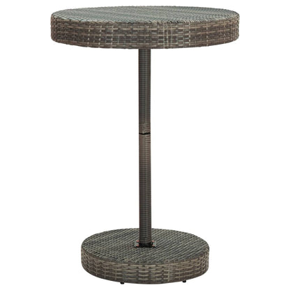 Set Bar da Giardino 5 pz con Cuscini in Polyrattan Grigio | homemem39