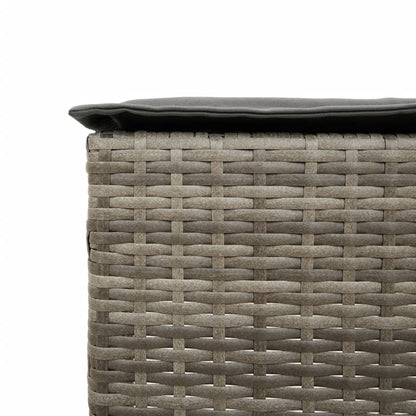 Set Bar da Giardino 5 pz con Cuscini in Polyrattan Grigio | homemem39