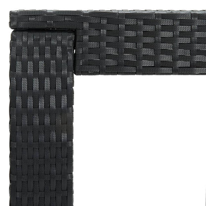 Set Bar da Giardino 3 pz con Cuscini in Polyrattan Nero | homemem39