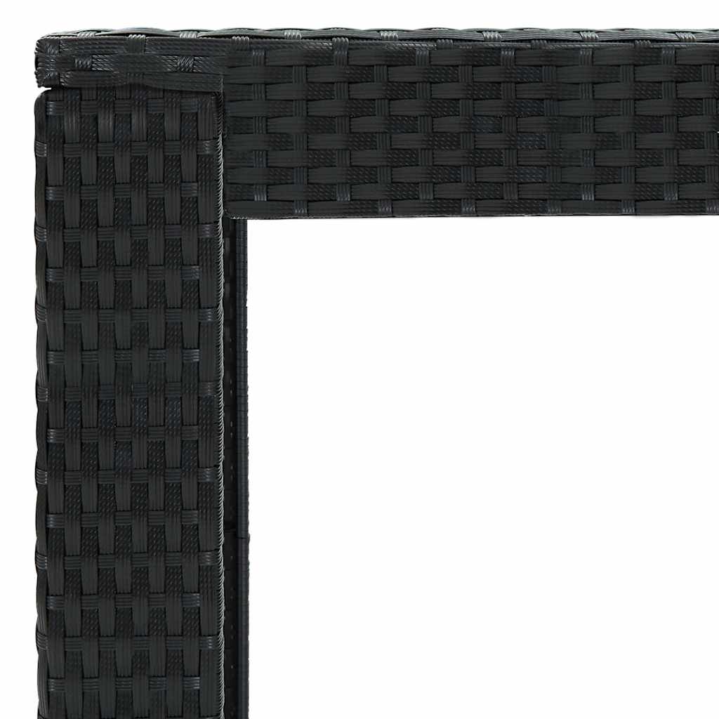 Set Bar da Giardino 5 pz con Cuscini in Polyrattan Nero | homemem39