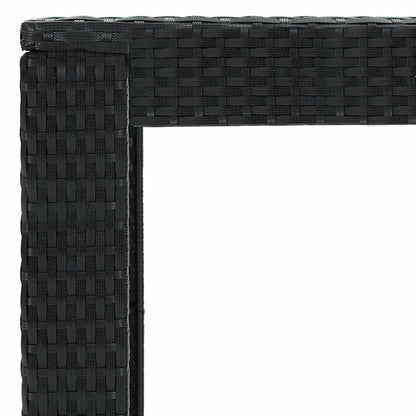 Set Bar da Giardino 5 pz con Cuscini in Polyrattan Nero | homemem39