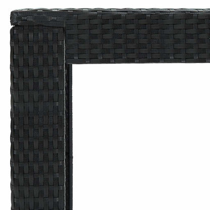 Set Bar da Giardino 7 pz con Cuscini in Polyrattan Nero | homemem39