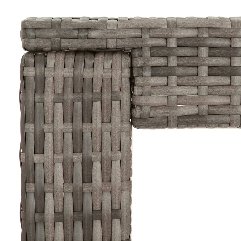 Set Bar da Giardino 5 pz con Cuscini in Polyrattan Grigio | homemem39