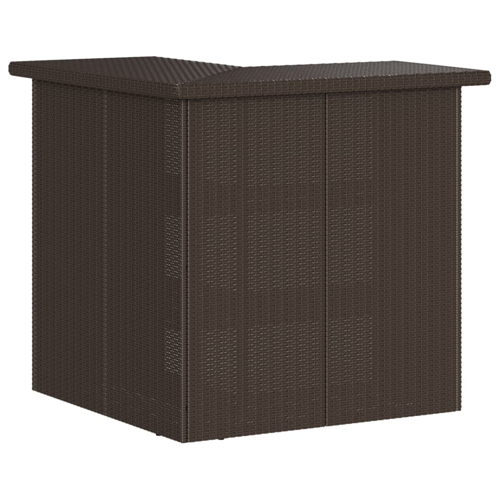 Set Bar da Giardino 3 pz con Cuscini in Polyrattan Marrone | homemem39