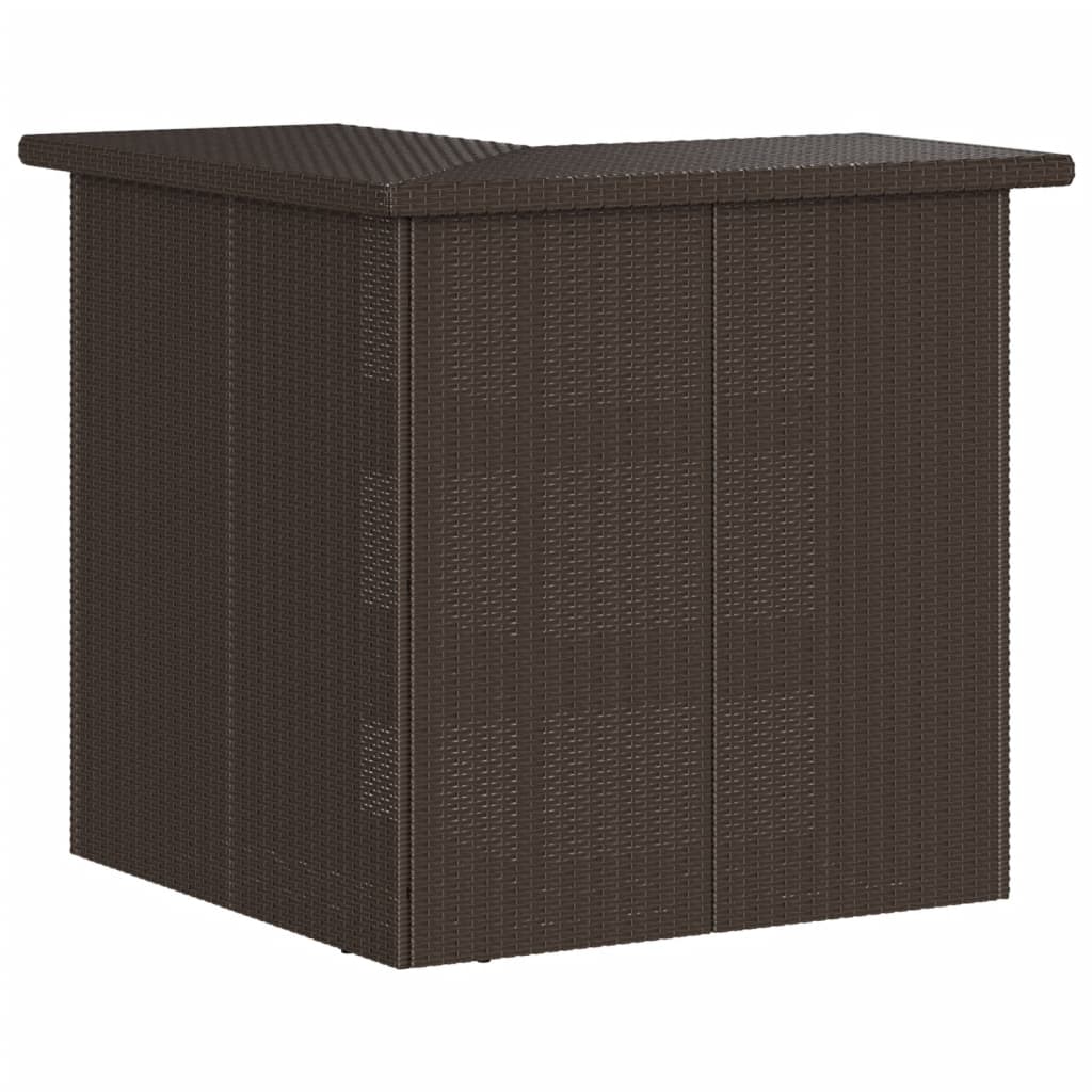 Set Bar da Giardino 5 pz con Cuscini in Polyrattan Marrone | homemem39