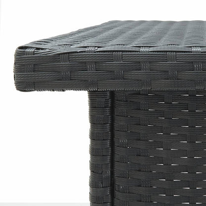 Set Bar da Giardino 5 pz con Cuscini in Polyrattan Nero | homemem39