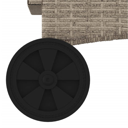 Lettino Prendisole 2 pz con Cuscini Grigio Chiaro in Polyrattan | homemem39