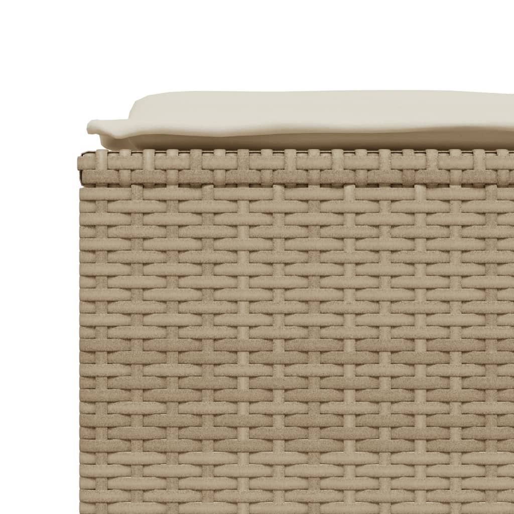 Set Divano da Giardino 5 pz con Cuscini Beige in Polyrattan - homemem39