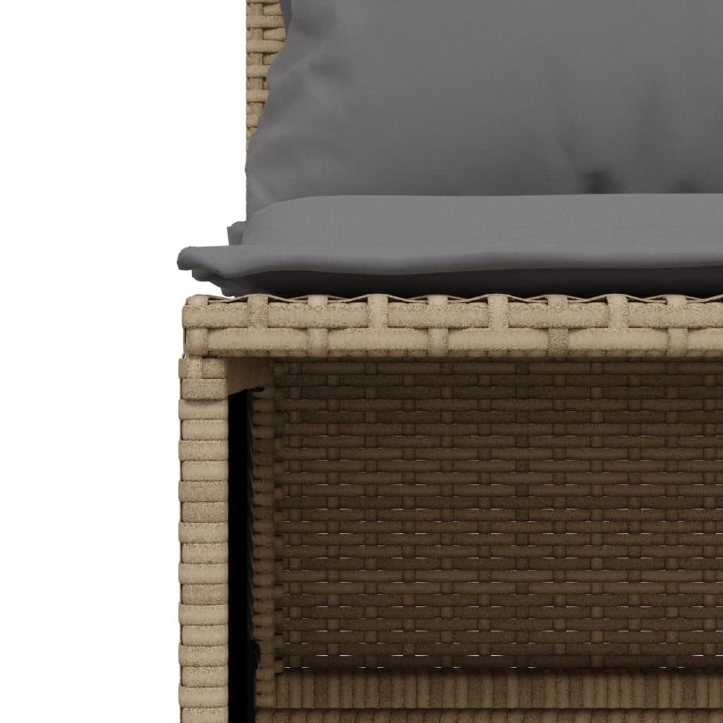 Set Divano da Giardino 5 pz con Cuscini Beige in Polyrattan | homemem39