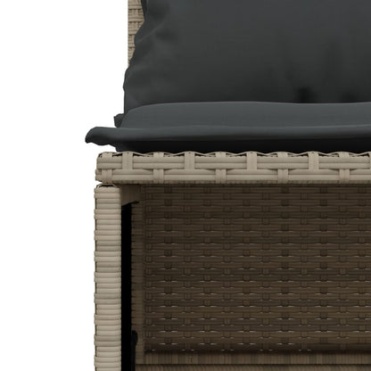 Set Divano da Giardino 5pz con Cuscini Grigio Chiaro Polyrattan | homemem39
