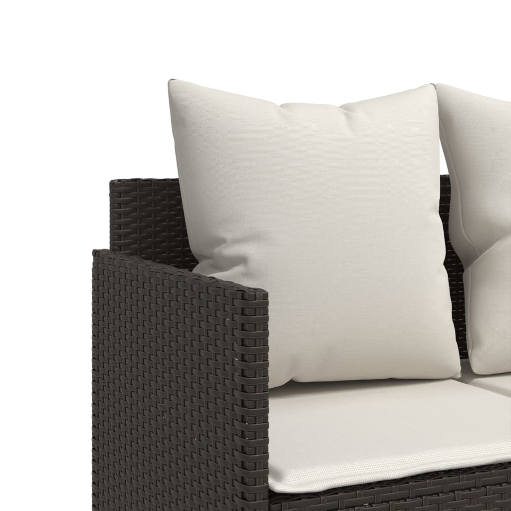 Set Divano da Giardino 5 pz con Cuscini Marrone in Polyrattan | homemem39