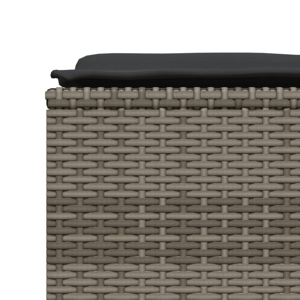 Set Divano da Giardino 5 pz con Cuscini Grigio in Polyrattan | homemem39