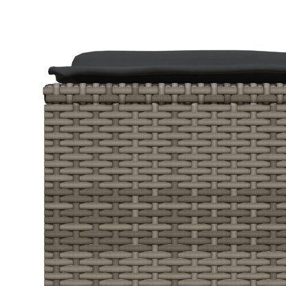 Set Divano da Giardino 5 pz con Cuscini Grigio in Polyrattan | homemem39