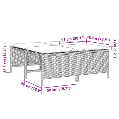 Set Divano da Giardino 5 pz con Cuscini Grigio in Polyrattan | homemem39