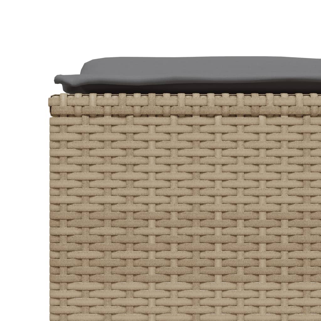 Set Divano da Giardino 5 pz con Cuscini Beige in Polyrattan | homemem39