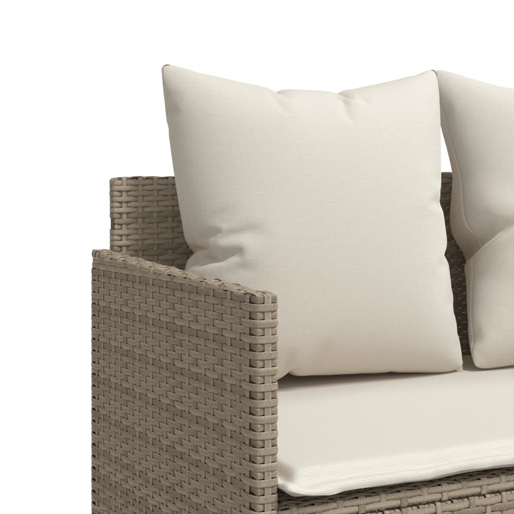 Set Divano da Giardino 5 pz con Cuscini Beige in Polyrattan | homemem39