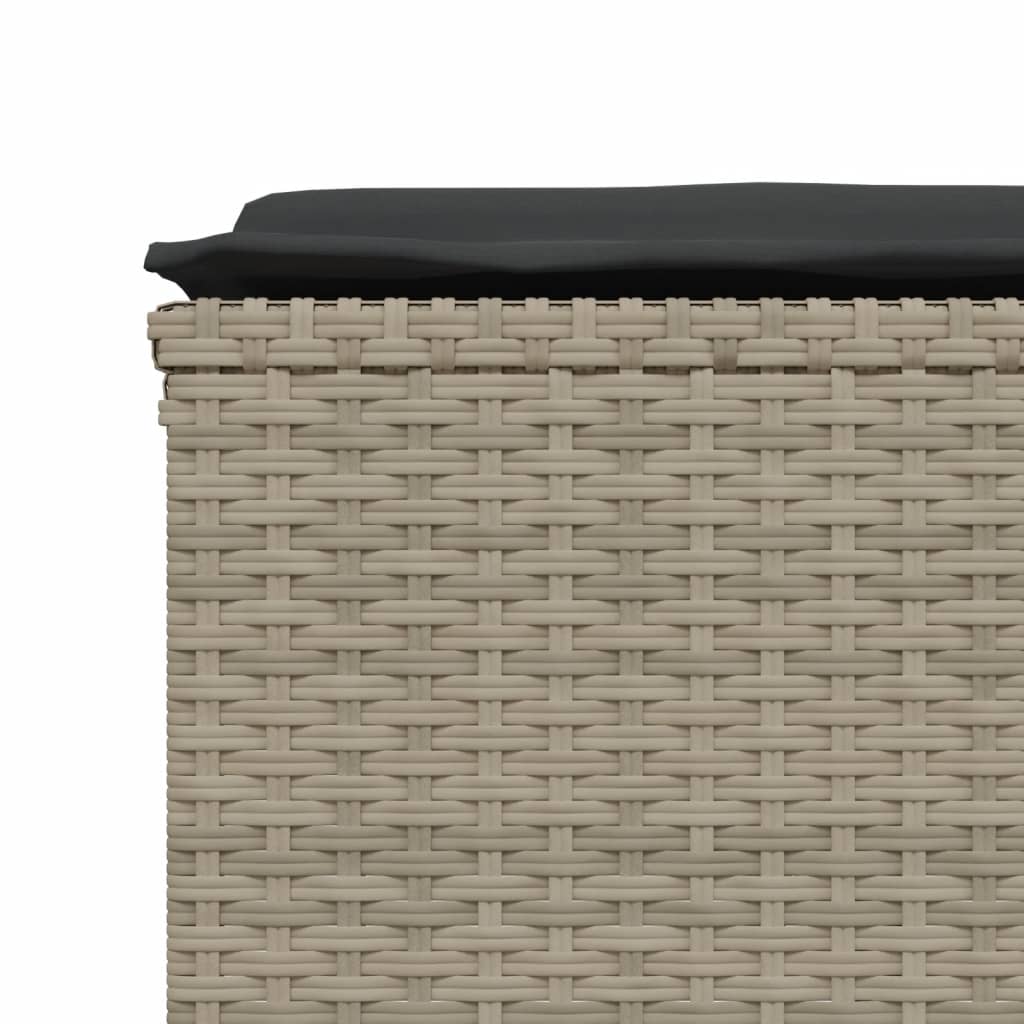Set Divano da Giardino 5pz con Cuscini Grigio Chiaro Polyrattan - homemem39