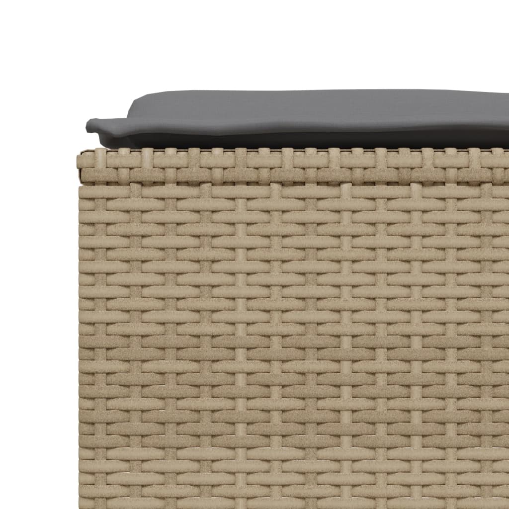 Set Divano da Giardino 5 pz con Cuscini Beige in Polyrattan - homemem39