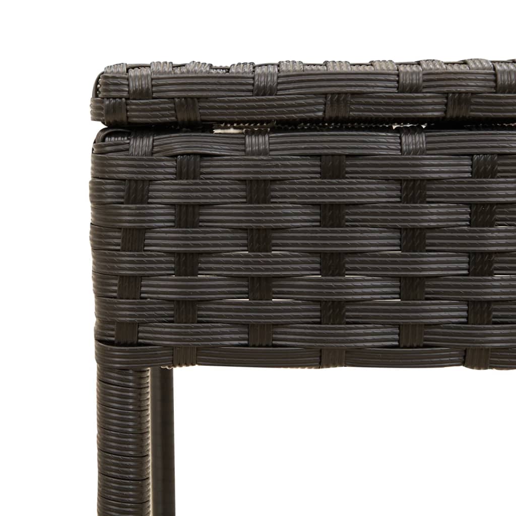 Lettini Prendisole 2 pz con Baldacchino e Tavolino Polyrattan | homemem39