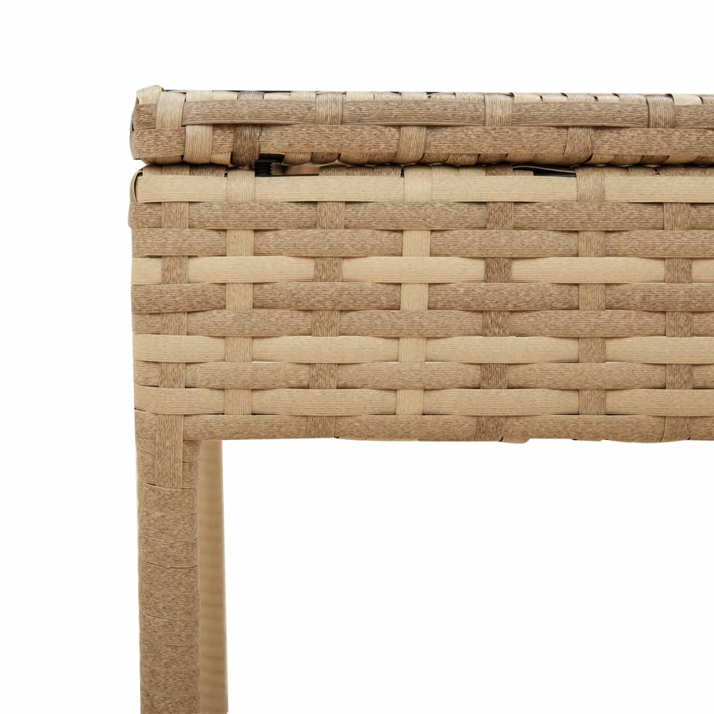 Lettini Prendisole 2 pz con Baldacchino e Tavolino Polyrattan | homemem39