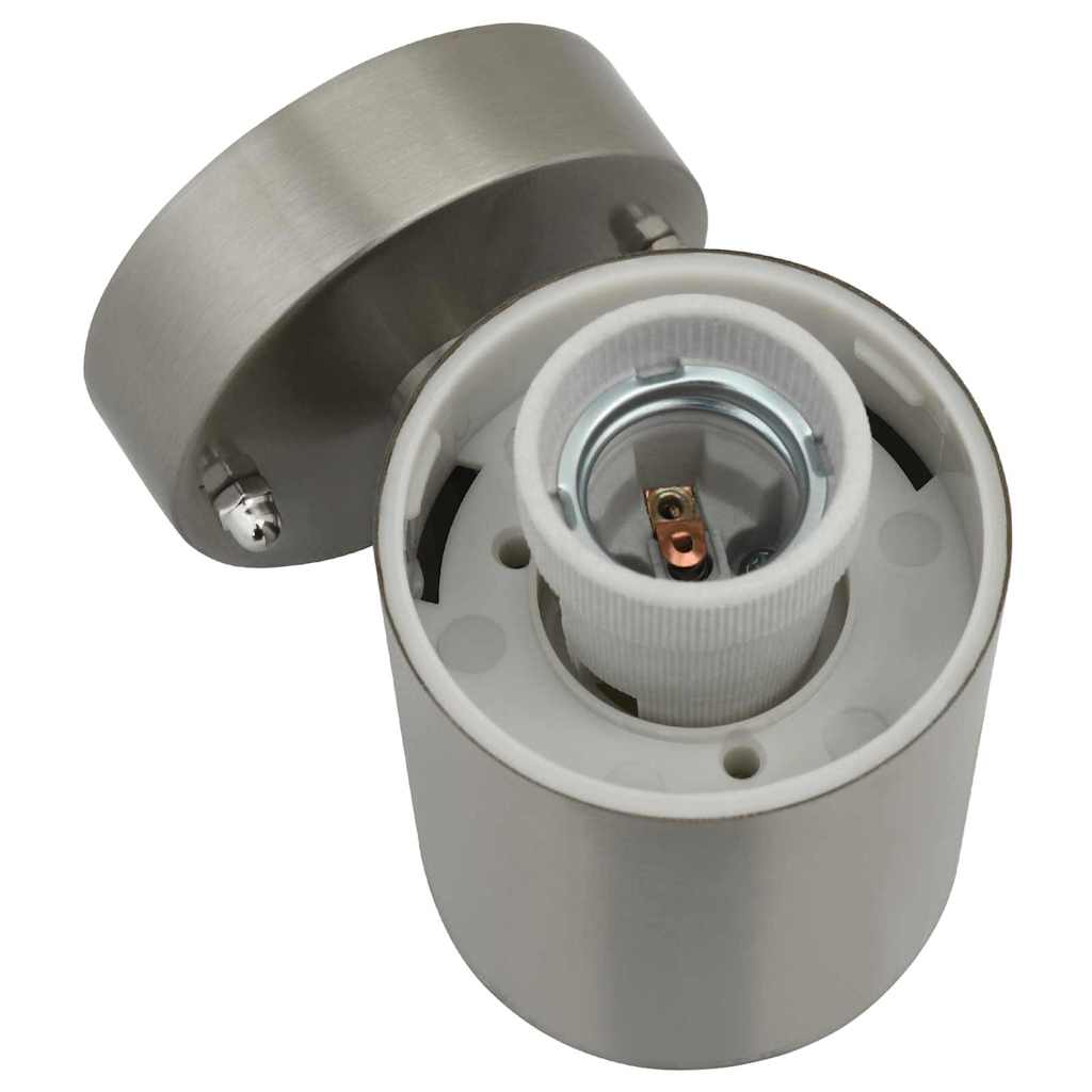 Lampade da Parete Esterne 2 pcs Argento 12 x 7.5 x 27 cm