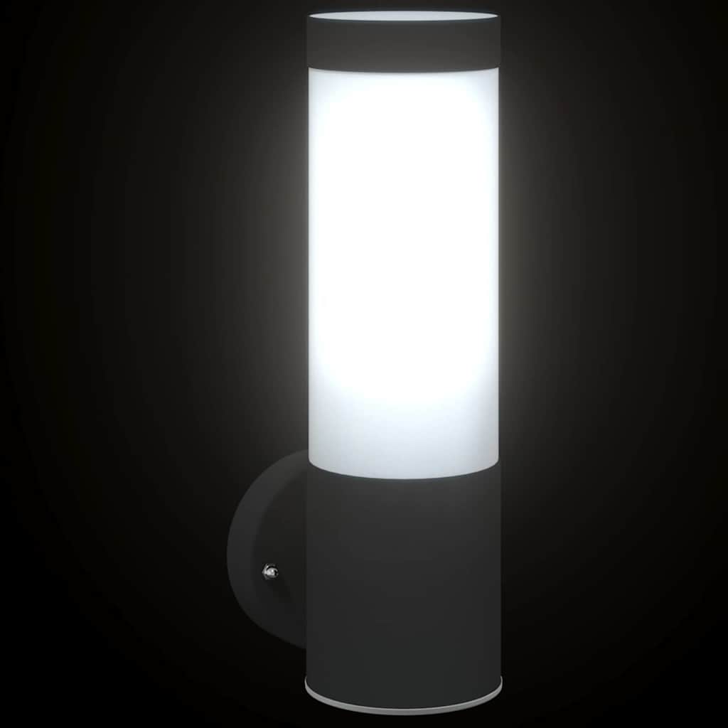Lampada da parete per esterni Nero 12 x 7.5 x 27 cm