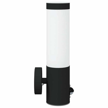 Lampade da Parete Esterne 2 pcs Nero 12 x 7.5 x 29 cm