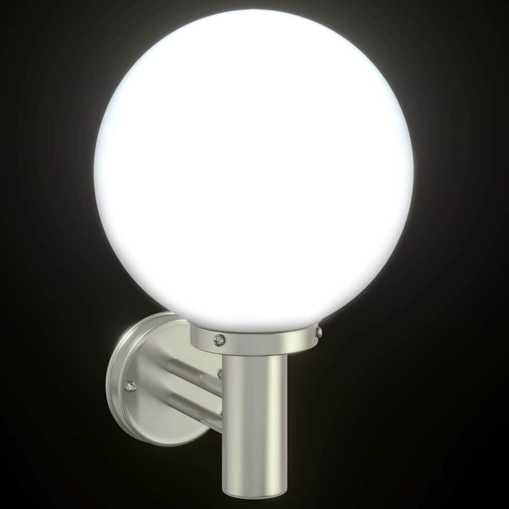 Lampade da Parete Esterne 2 pcs Argento 28 x 25 x 38 cm