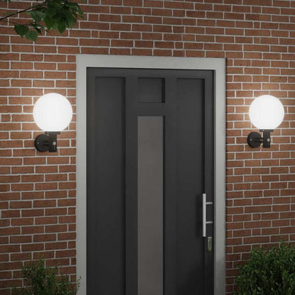 Lampade da Parete Esterne 2 pcs Nero 28 x 25 x 38 cm