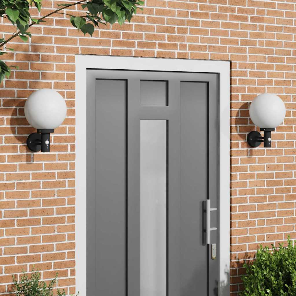 Lampade da Parete Esterne 2 pcs Nero 28 x 25 x 38 cm